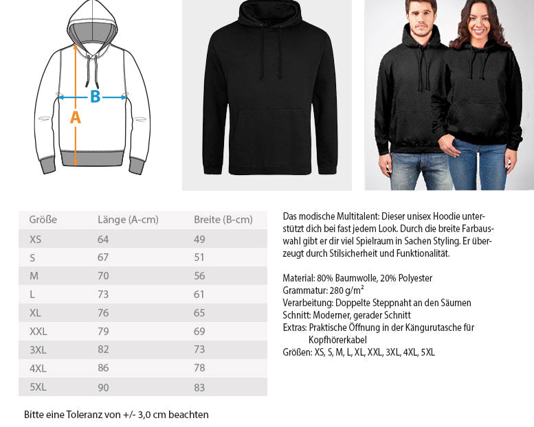 * Kann Spuren Brustprint | Unisex Hoodie