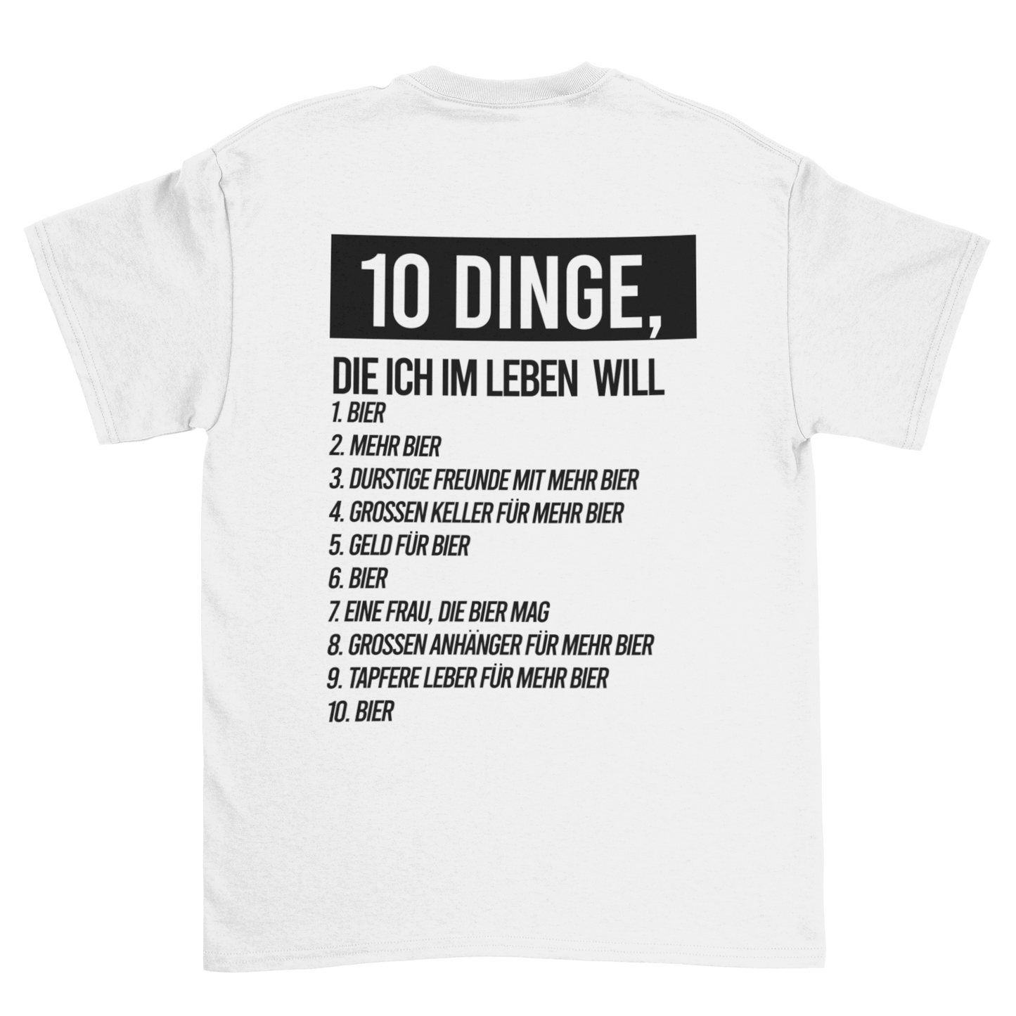 10 Dinge (Backprint) - Unisex Shirt