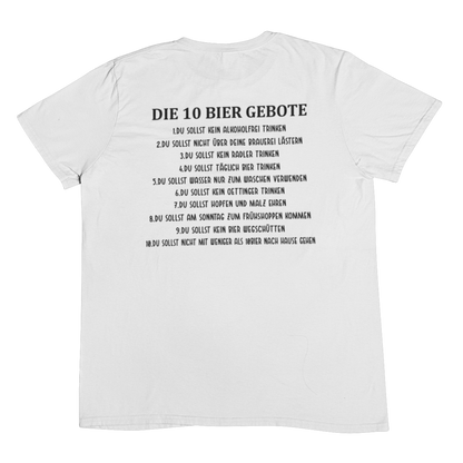 10 Bier Gebote (Backprint) - Unisex Shirt