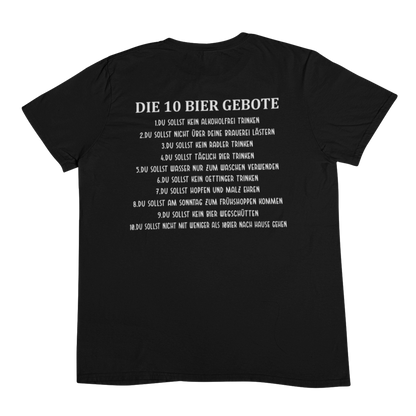 10 Bier Gebote (Backprint) - Unisex Shirt