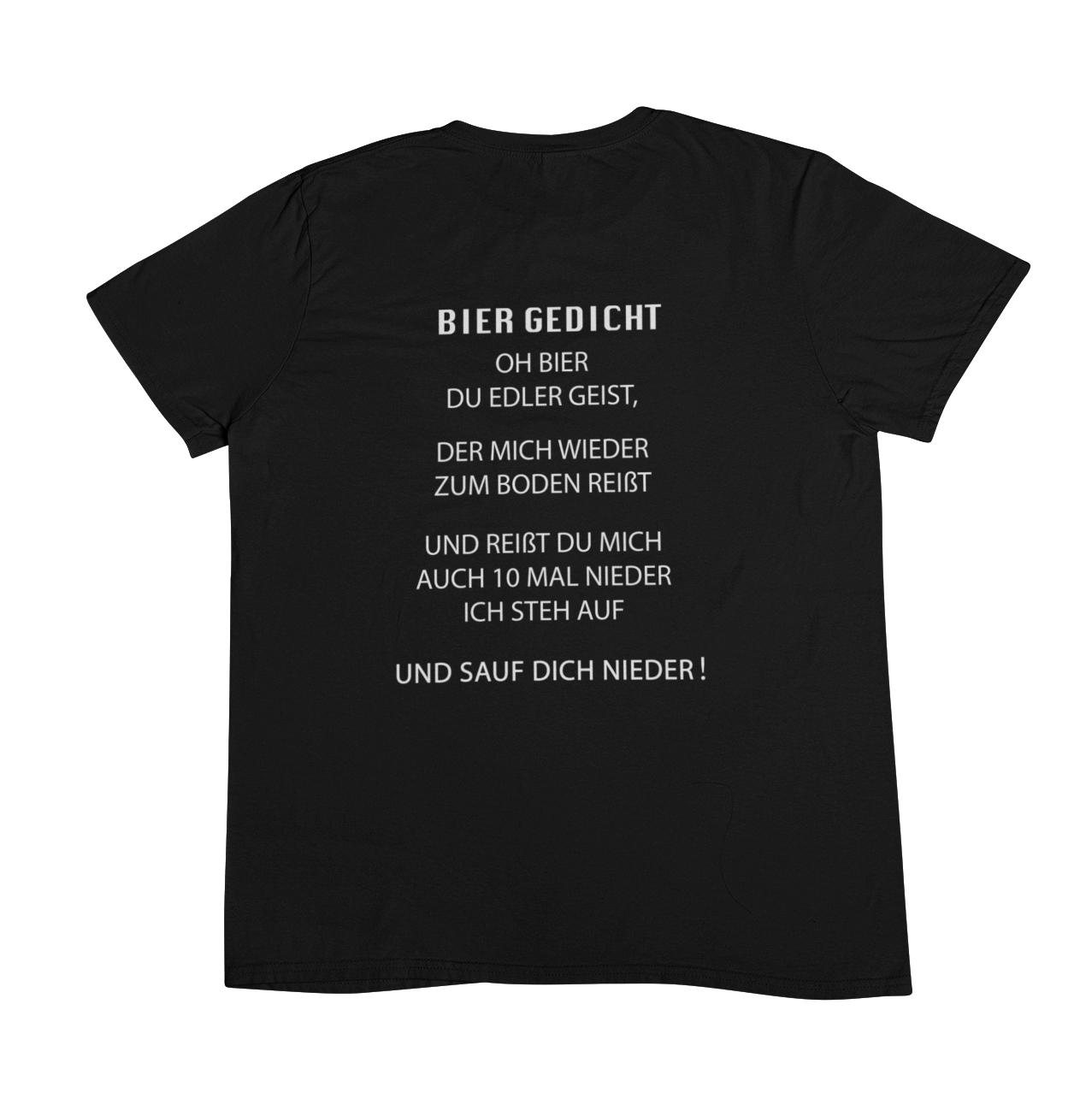 Bier Gedicht (Backprint) - Unisex Shirt