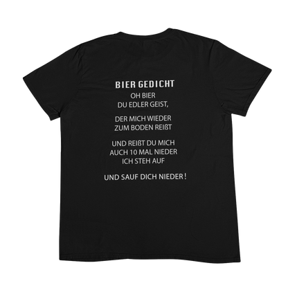 Bier Gedicht (Backprint) - Unisex Shirt