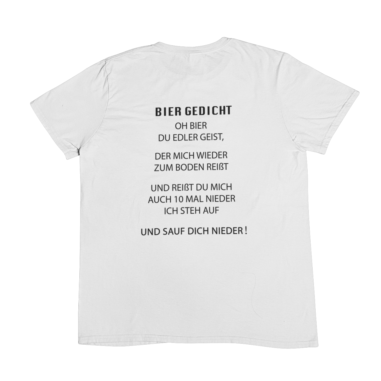 Bier Gedicht (Backprint) - Unisex Shirt