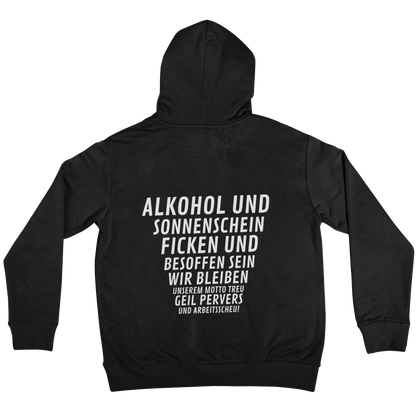 Alkohol und Sonnenschein (Backprint) - Unisex Hoodie