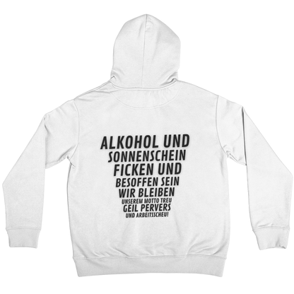 Alkohol und Sonnenschein (Backprint) - Unisex Hoodie