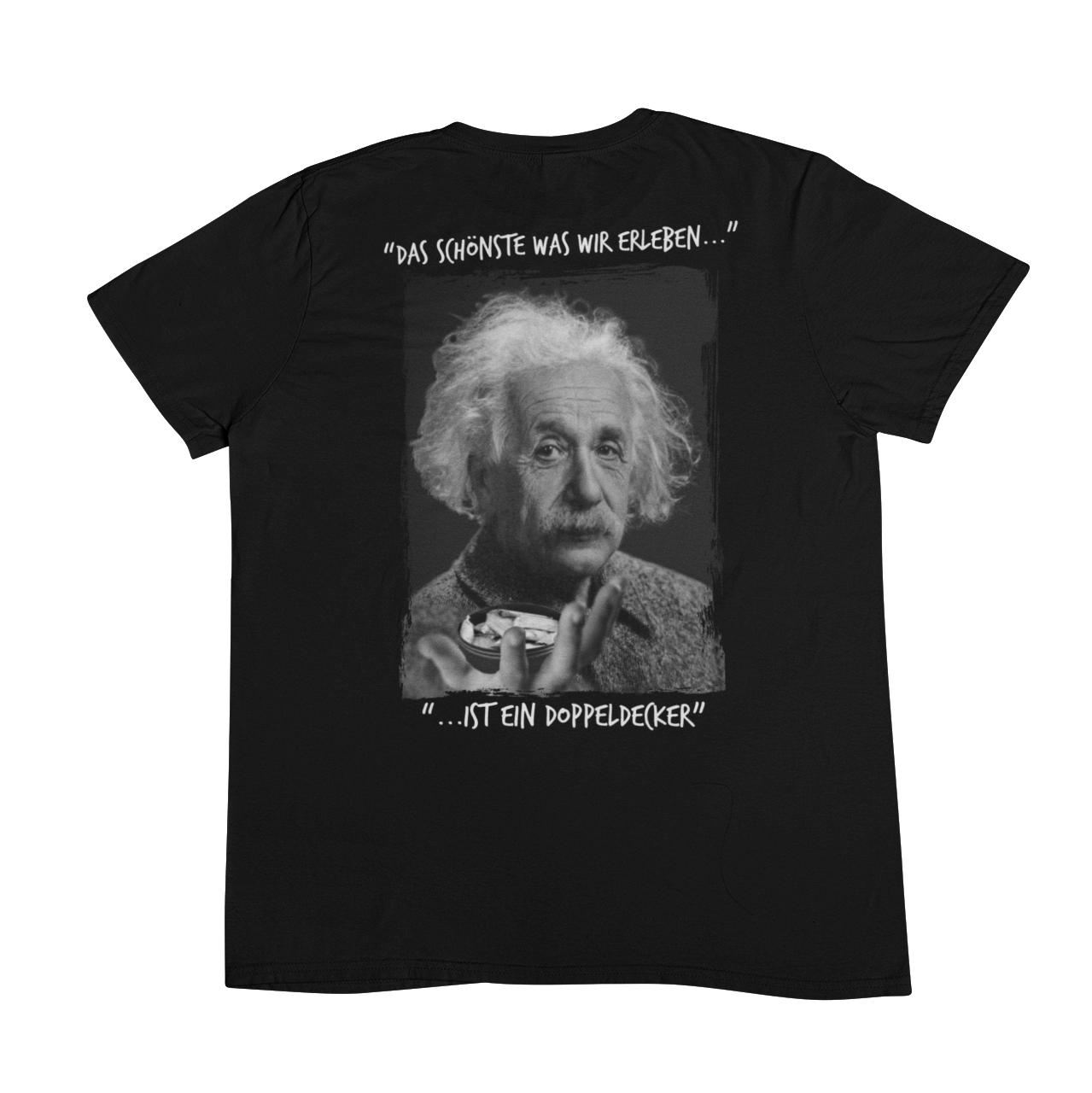 Einstein Doppeldecker (Backprint) - Unisex Shirt