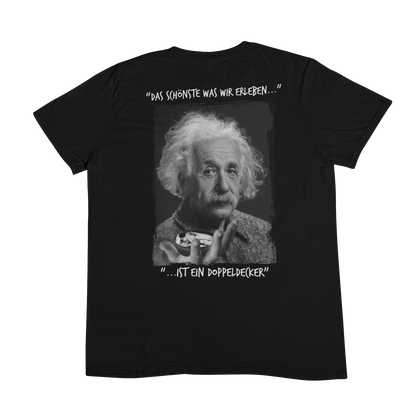 Einstein Doppeldecker (Backprint) - Unisex Shirt