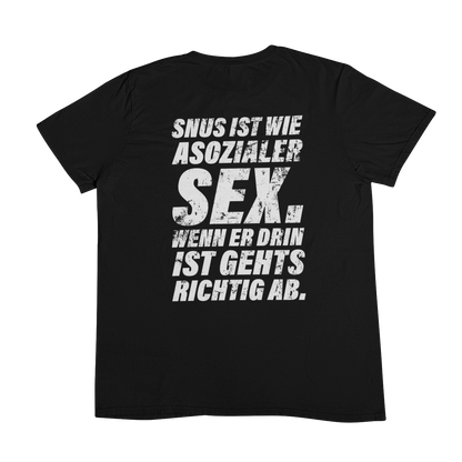 Snus wie Sex (Backprint) - Unisex Shirt