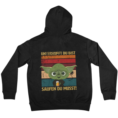 Unterhopft du bist (Backprint) - Unisex Hoodie